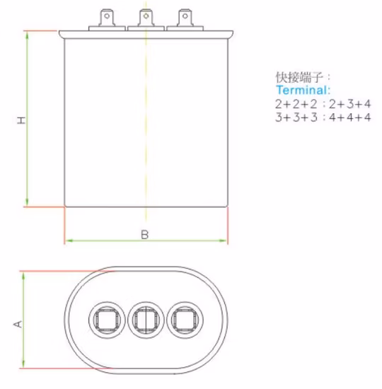 40UF AC-Teile Aluminium-Elektrolytkondensator